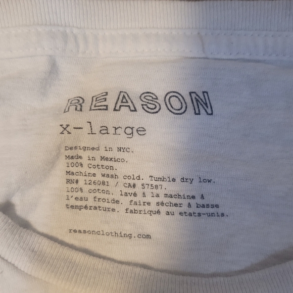 White "Beat the System" Protest Shirt by Reason - Picture 2 of 10